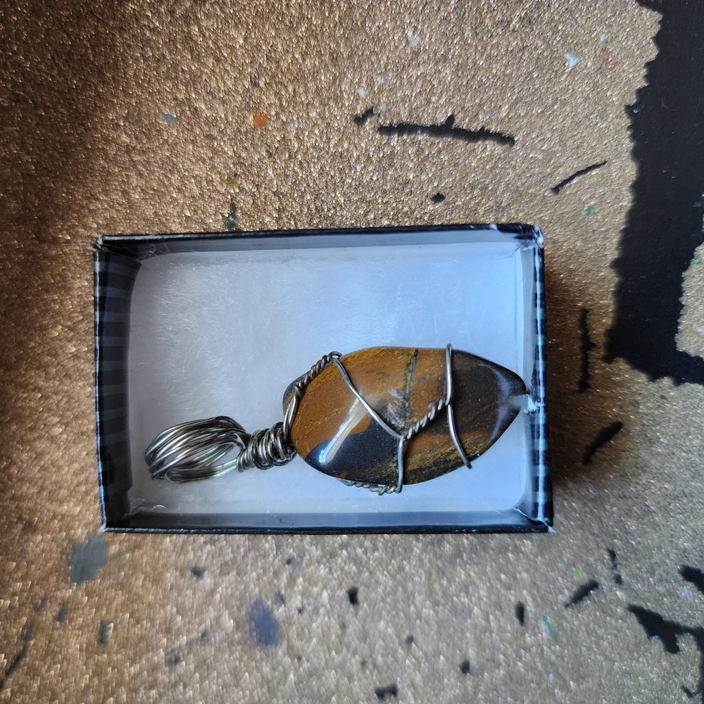 Wire Wrapped Stone Pendant